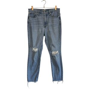 Madewell The Perfect Vintage Jean Straight Leg Distressed High Rise Size 30